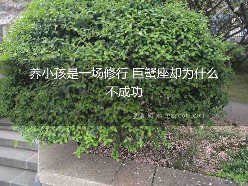 養(yǎng)小孩是一場修行 巨蟹座卻為什么不成功