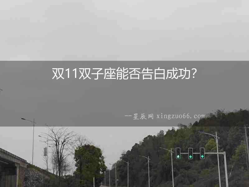 雙11雙子座能否告白成功？