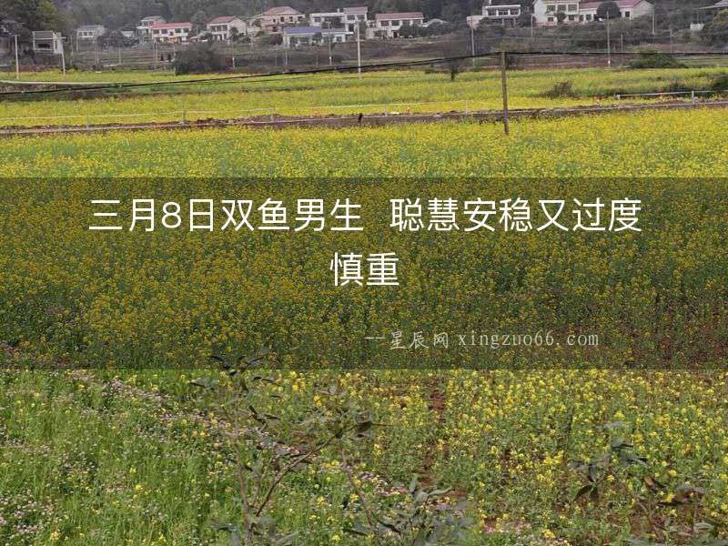 三月8日雙魚(yú)男生  聰慧安穩(wěn)又過(guò)度慎重