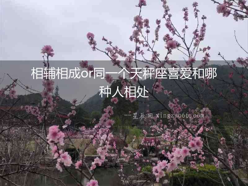 相輔相成or同一個天秤座喜愛和哪種人相處