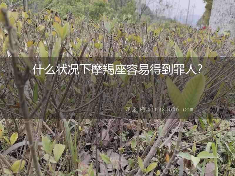 什么狀況下摩羯座容易得到罪人？