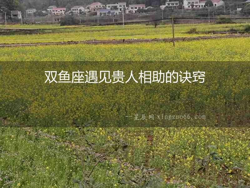 雙魚(yú)座遇見(jiàn)貴人相助的訣竅