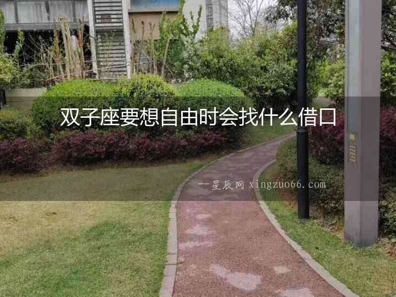 雙子座要想自由時會找什么借口