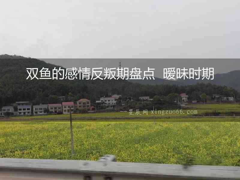 雙魚的感情反叛期盤點  曖昧時期