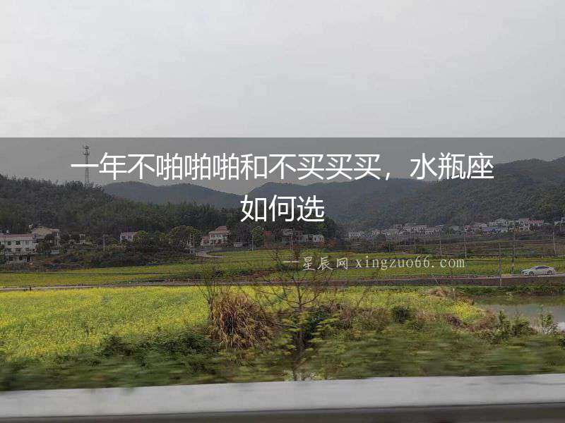 一年不啪啪啪和不買買買，水瓶座如何選
