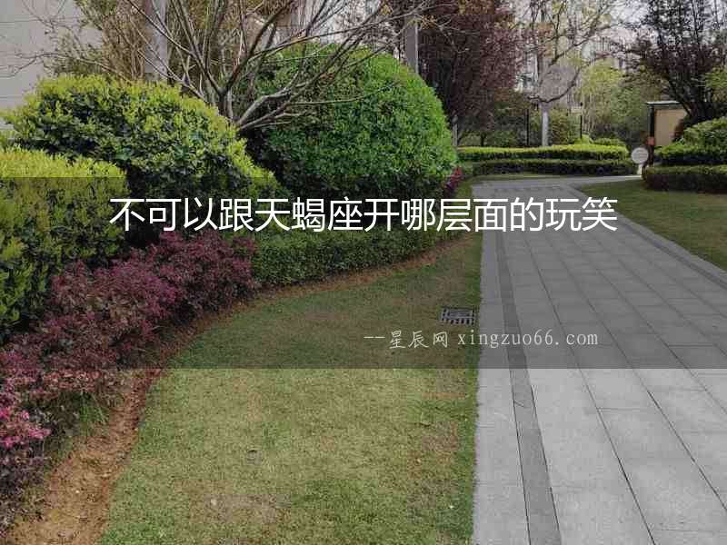 不可以跟天蝎座開哪層面的玩笑