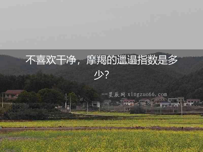 不喜歡干凈，摩羯的邋遢指數是多少？