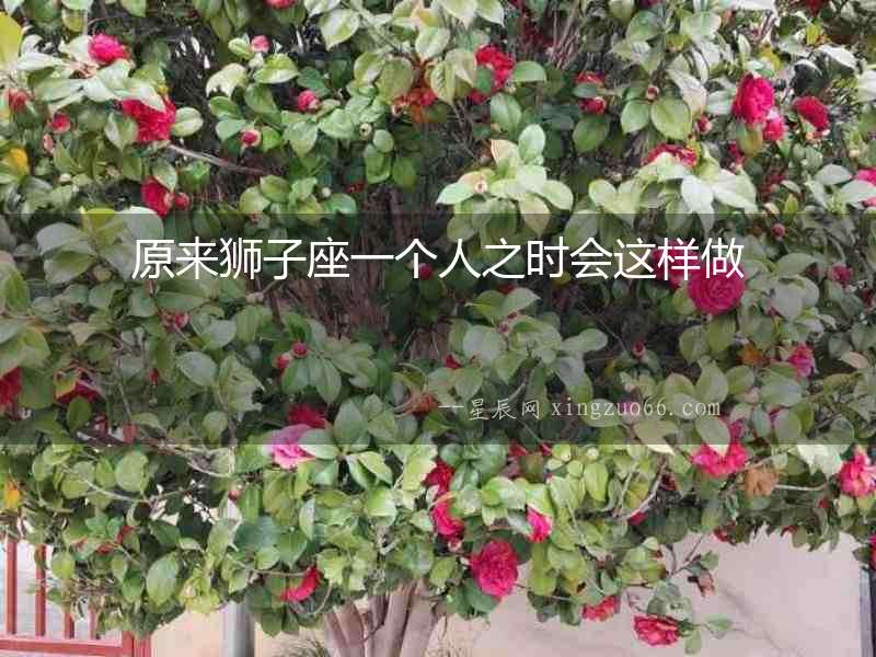 原來(lái)獅子座一個(gè)人之時(shí)會(huì)這樣做