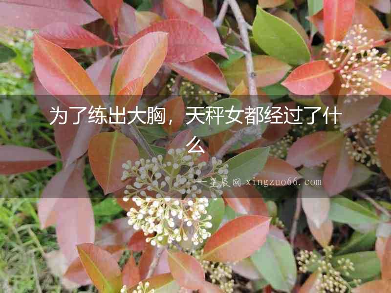 為了練出大胸，天秤女都經(jīng)過了什么