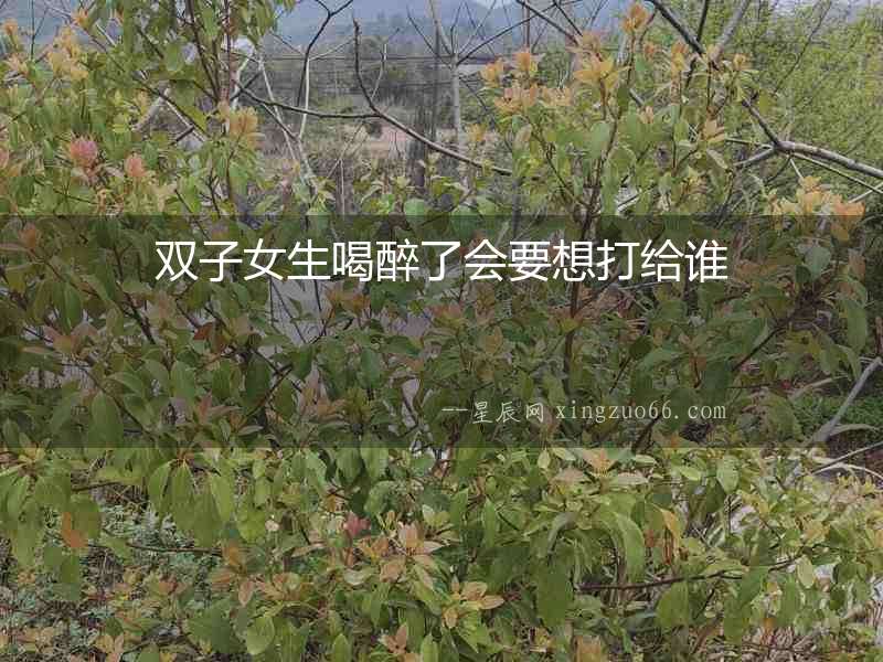 雙子女生喝醉了會(huì)要想打給誰(shuí)