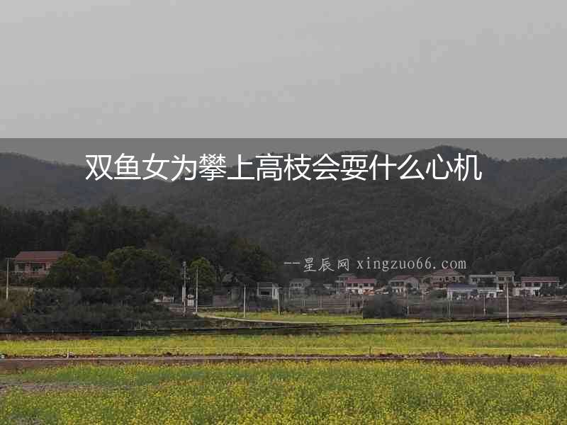 雙魚女為攀上高枝會耍什么心機