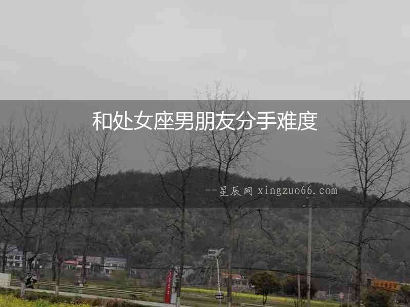 和處女座男朋友分手難度
