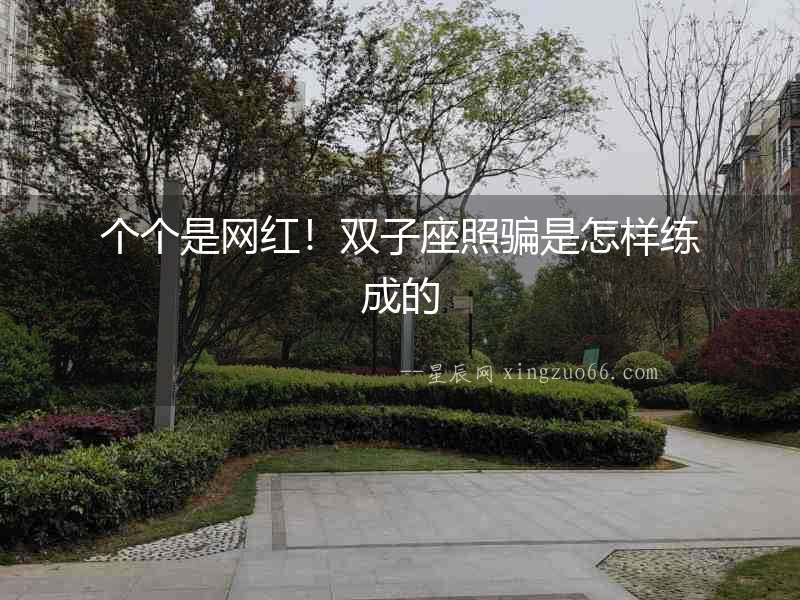 個個是網(wǎng)紅！雙子座照騙是怎樣練成的