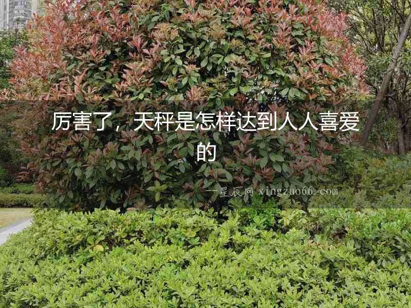厲害了，天秤是怎樣達到人人喜愛的