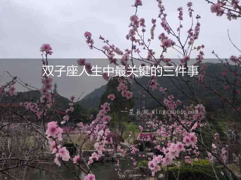 雙子座人生中最關(guān)鍵的三件事