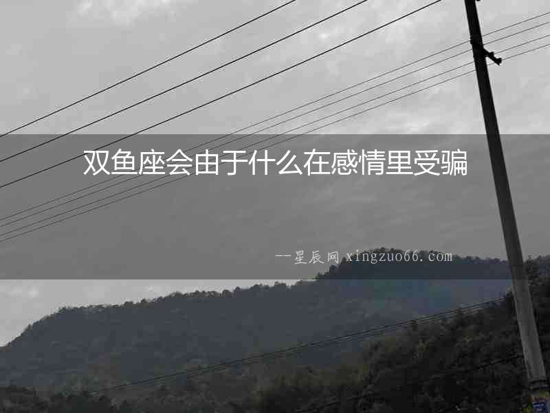 雙魚(yú)座會(huì)由于什么在感情里受騙