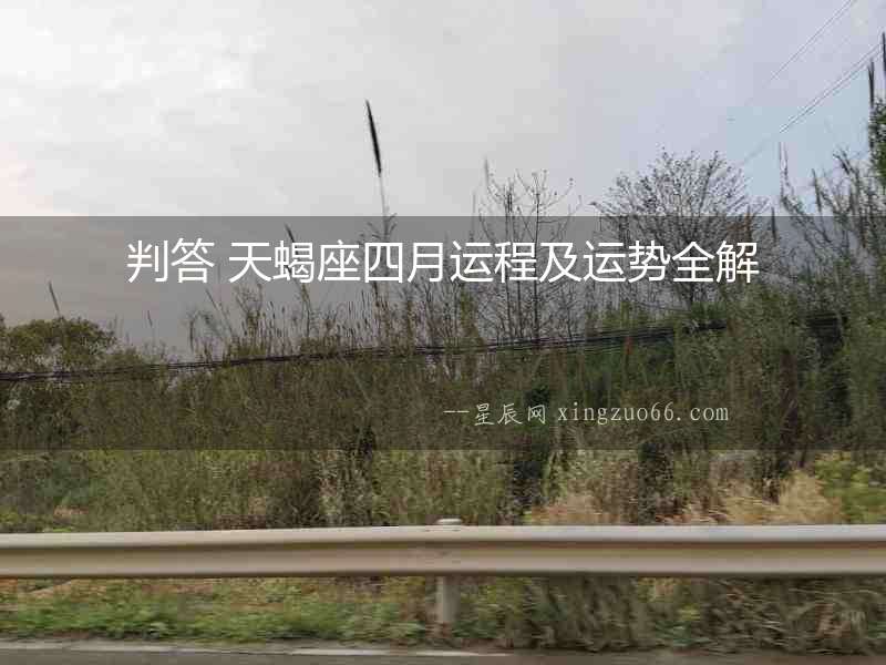 判答 天蝎座四月運程及運勢全解