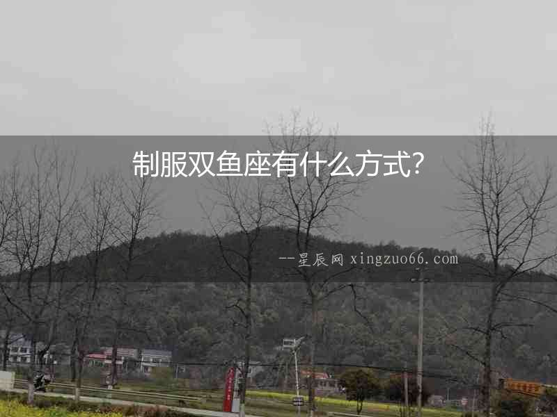 制服雙魚座有什么方式？