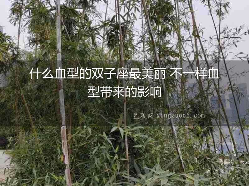什么血型的雙子座最美麗 不一樣血型帶來(lái)的影響