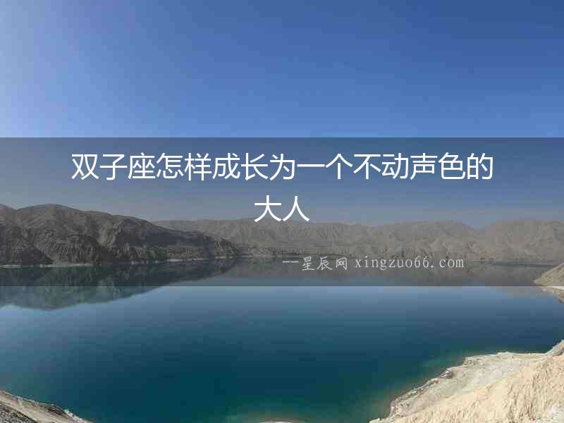 雙子座怎樣成長為一個(gè)不動(dòng)聲色的大人