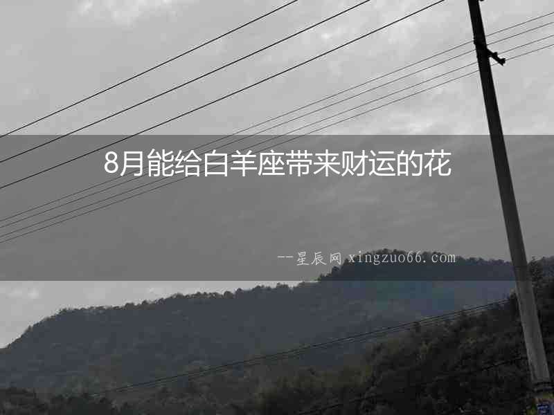 8月能給白羊座帶來財運的花