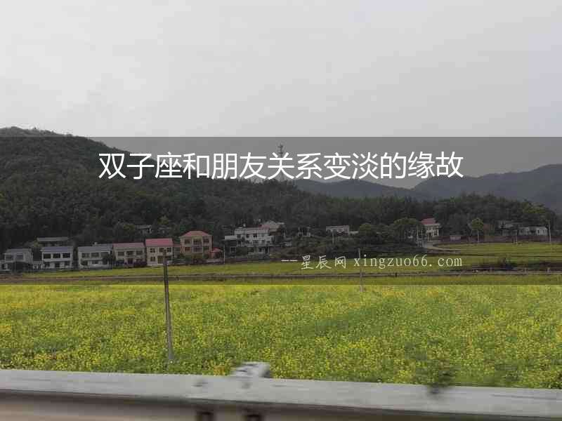 雙子座和朋友關(guān)系變淡的緣故