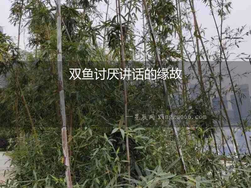 雙魚討厭講話的緣故