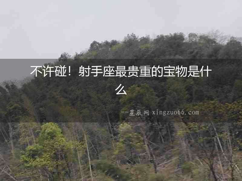 不許碰！射手座最貴重的寶物是什么