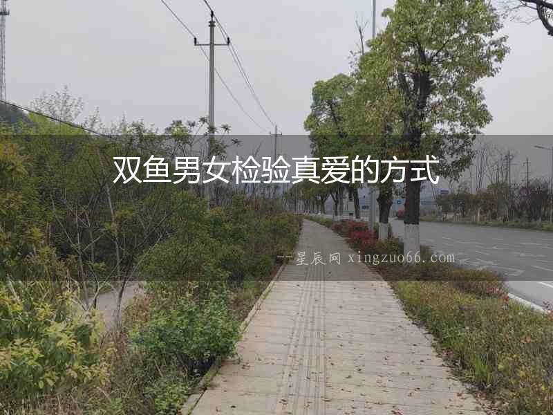 雙魚男女檢驗(yàn)真愛的方式