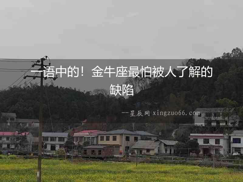 一語中的！金牛座最怕被人了解的缺陷