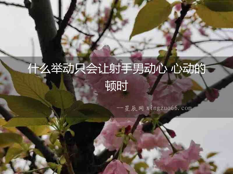 什么舉動只會讓射手男動心 心動的頓時
