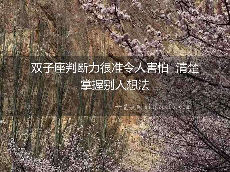 雙子座判斷力很準(zhǔn)令人害怕  清楚掌握別人想法