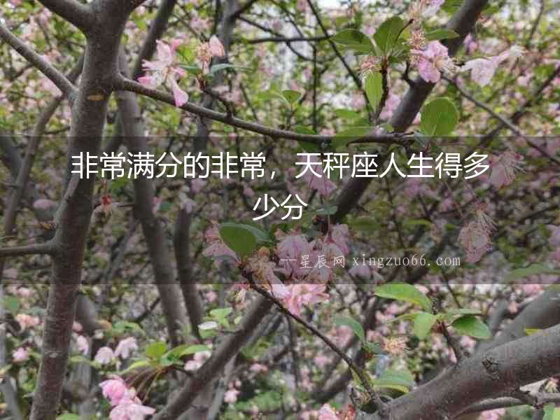 非常滿分的非常，天秤座人生得多少分