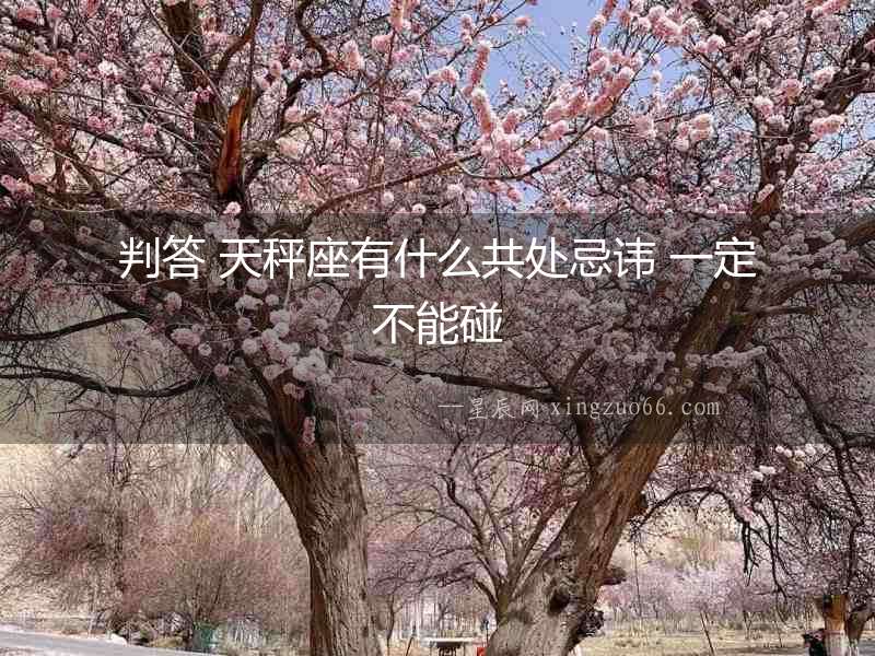 判答 天秤座有什么共處忌諱 一定不能碰