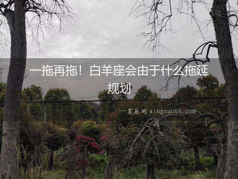 一拖再拖！白羊座會由于什么拖延規(guī)劃