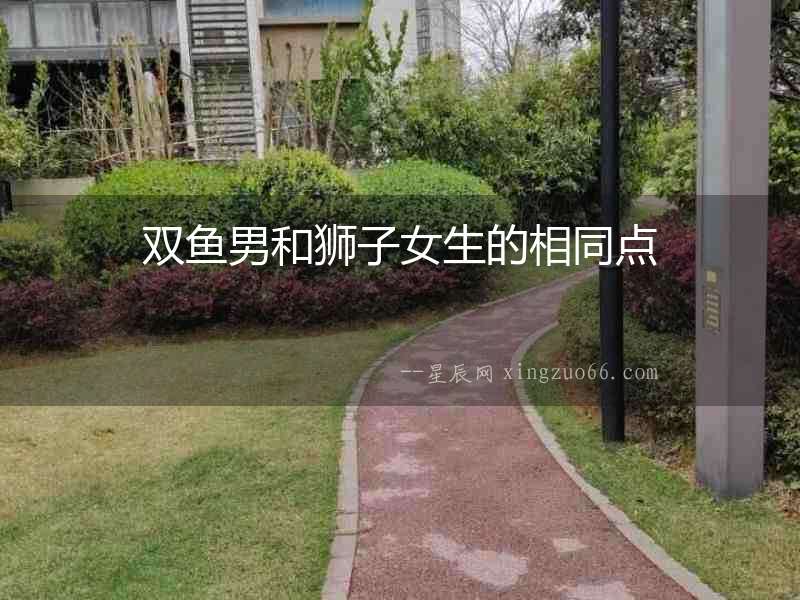雙魚(yú)男和獅子女生的相同點(diǎn)