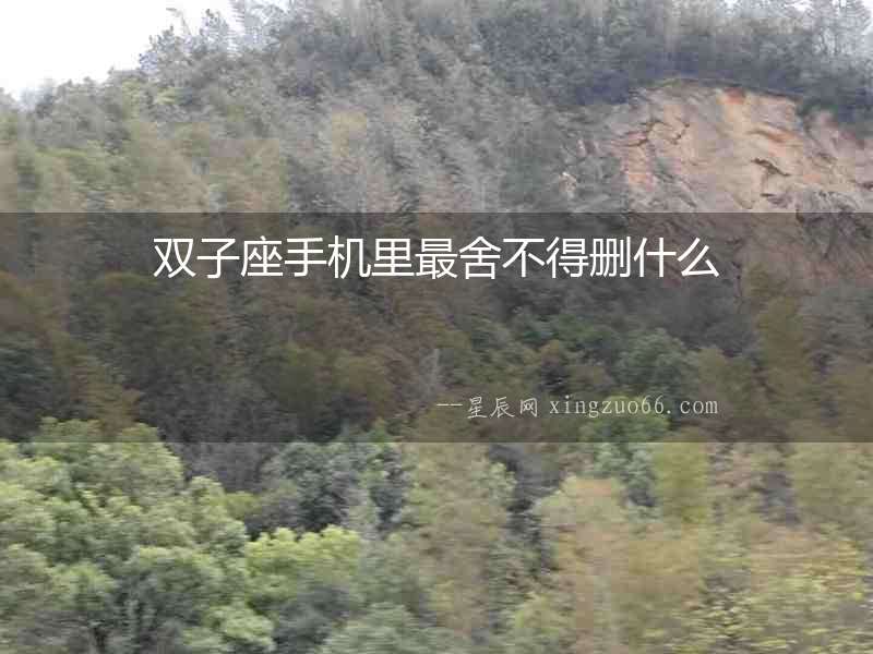 雙子座手機(jī)里最舍不得刪什么