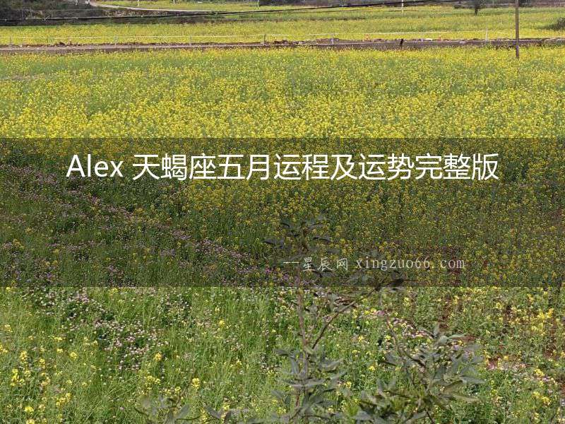 Alex 天蝎座五月運程及運勢完整版