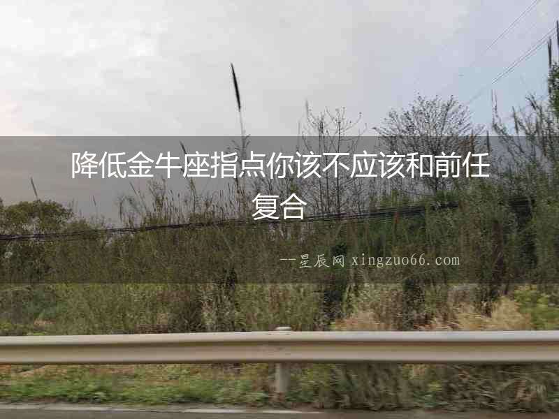 降低金牛座指點你該不應該和前任復合