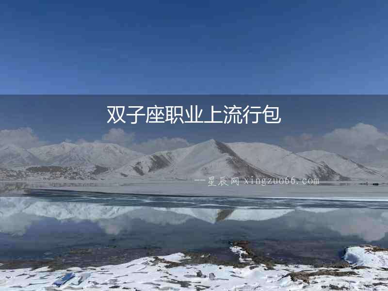 雙子座職業上流行包