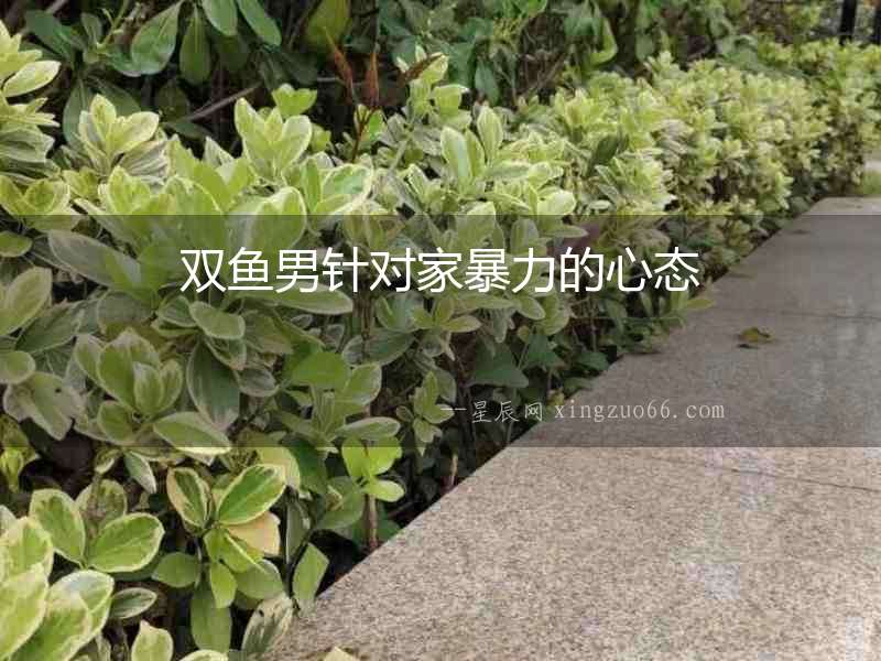 雙魚男針對家暴力的心態