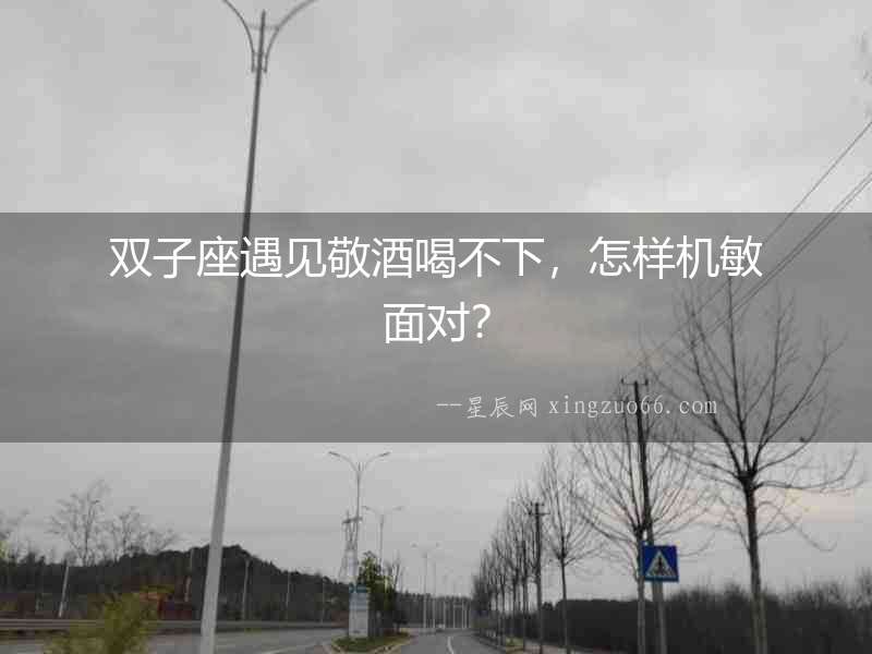 雙子座遇見敬酒喝不下，怎樣機敏面對？