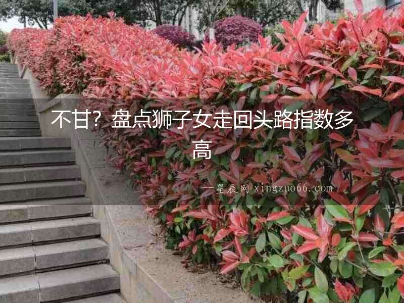 不甘？盤(pán)點(diǎn)獅子女走回頭路指數(shù)多高