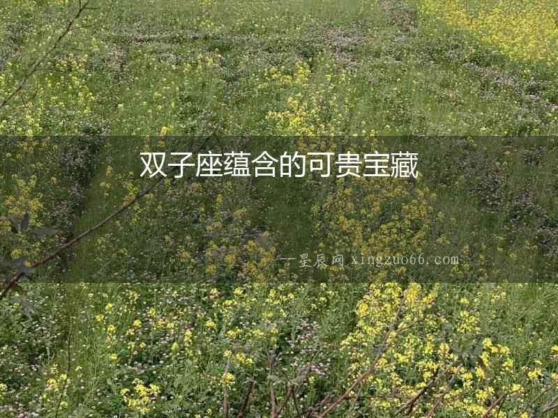 雙子座蘊(yùn)含的可貴寶藏