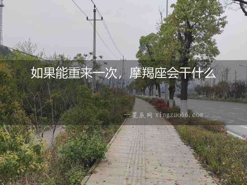 如果能重來一次，摩羯座會干什么