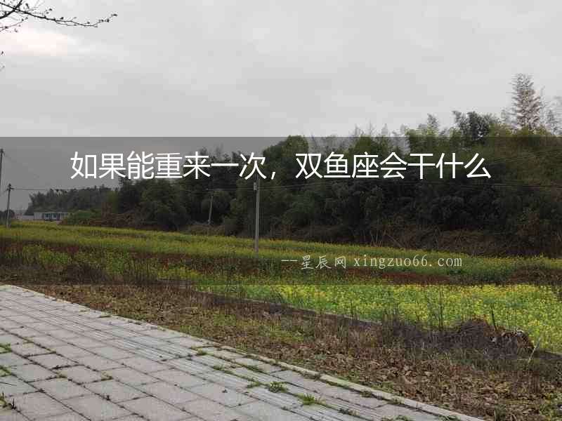 如果能重來一次，雙魚座會干什么