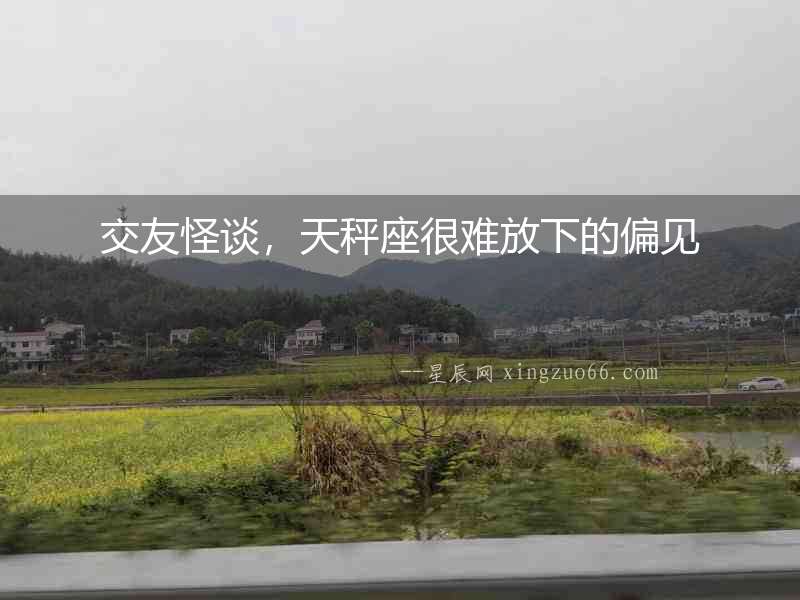 交友怪談，天秤座很難放下的偏見