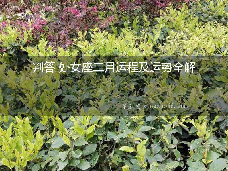 判答 處女座二月運(yùn)程及運(yùn)勢全解