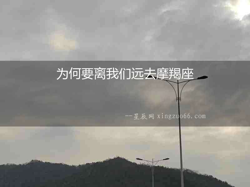 為何要離我們遠去摩羯座