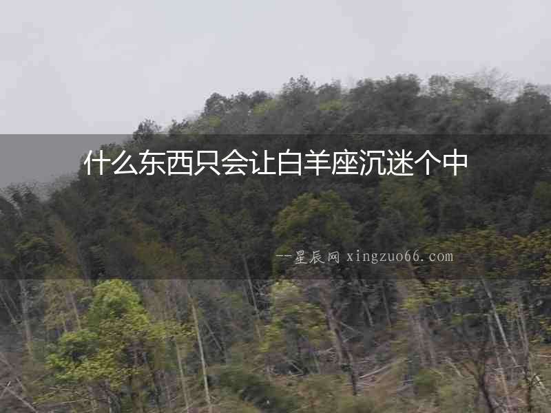 什么東西只會(huì)讓白羊座沉迷個(gè)中